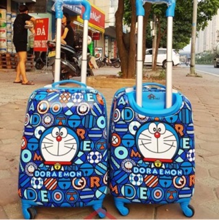 Vali kéo Doremon 18 inch cho bé( hàng in 2 mặt, sẵn nhiều mẫu)