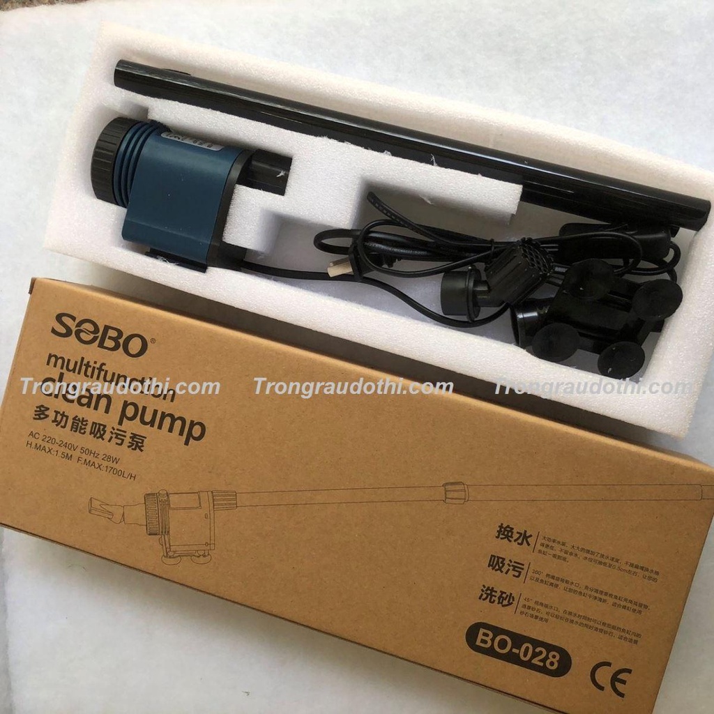 Máy hút cặn vệ sinh hồ cá SOBO BO -028/ SunSun HXS 02 tiện lợi