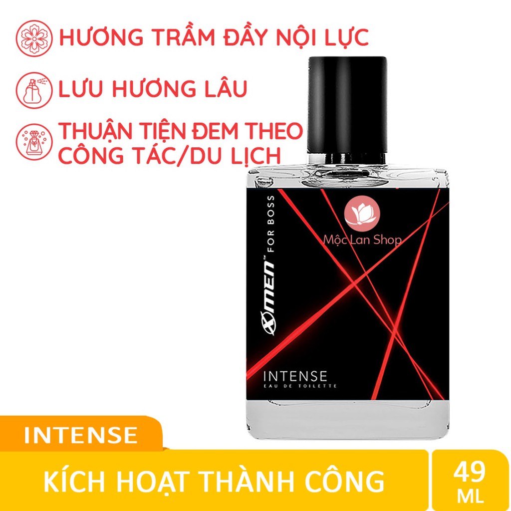 Nước hoa nam, nước hoa X-Men for Boss Intense mùi hương trầm đầy nội lực 49ml