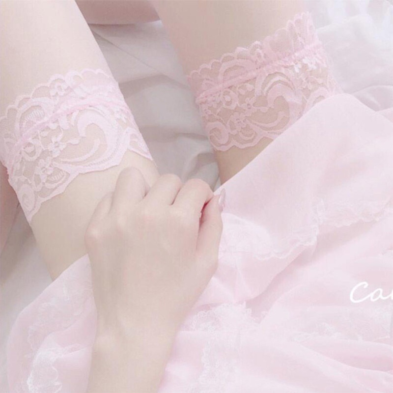 Vớ dài phối ren xuyên thấu phong cách lolita nhật bản quyến rũ cho nữ