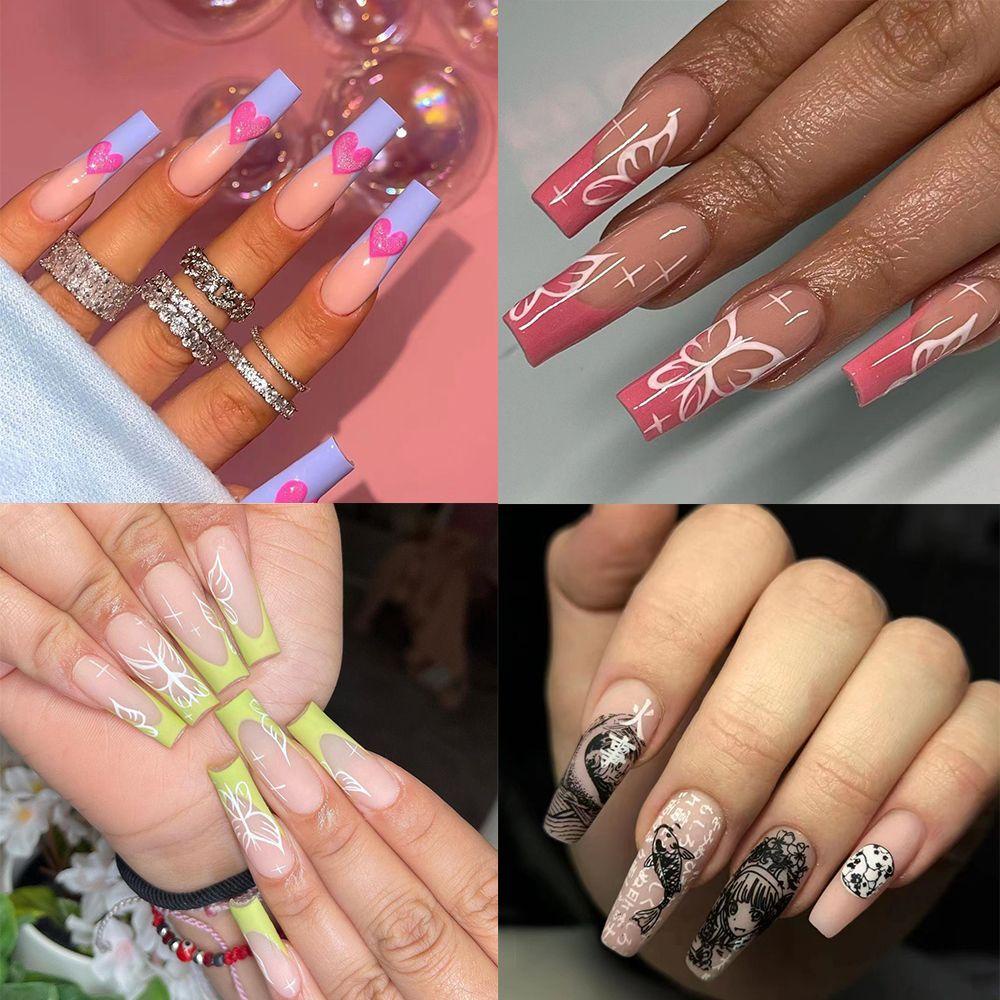 Bộ 24 Móng Tay Giả Che Phủ Toàn Diện Chất Lượng Cao