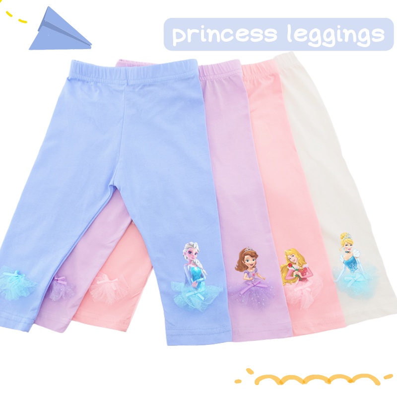 Quần Legging 100% Cotton Mềm Mại In Họa Tiết Hoạt Hình 3D Xinh Xắn Thời Trang Cho Bé Gái