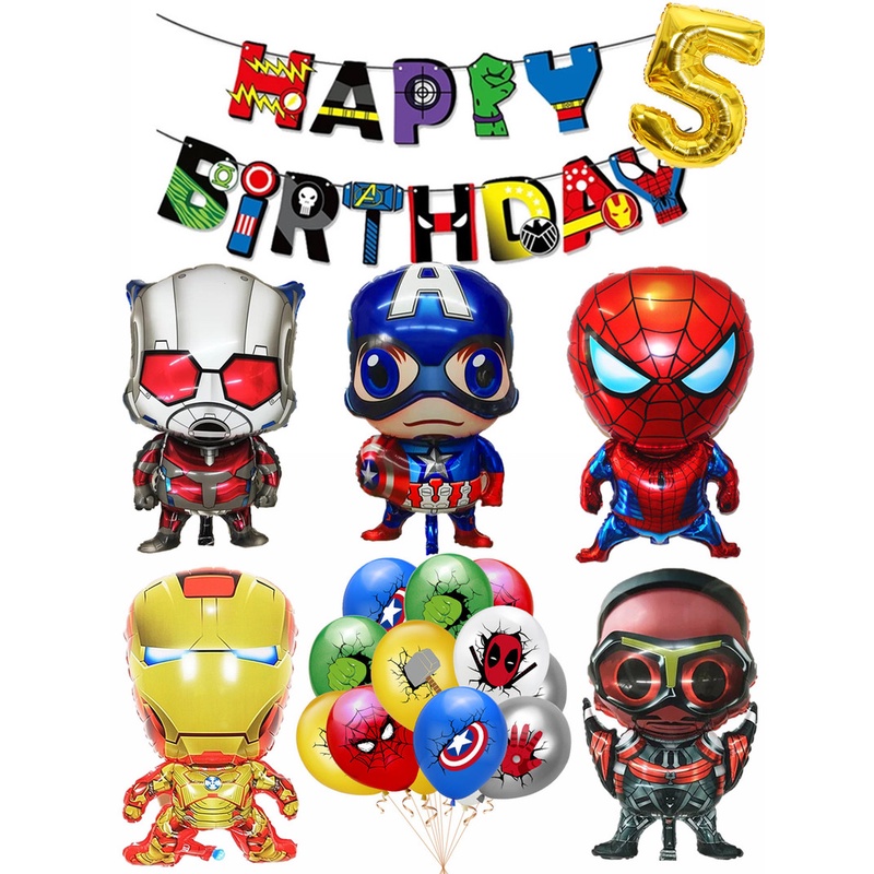 Bong Bóng Lá Nhôm Hình Siêu Anh Hùng Trang Trí Tiệc
