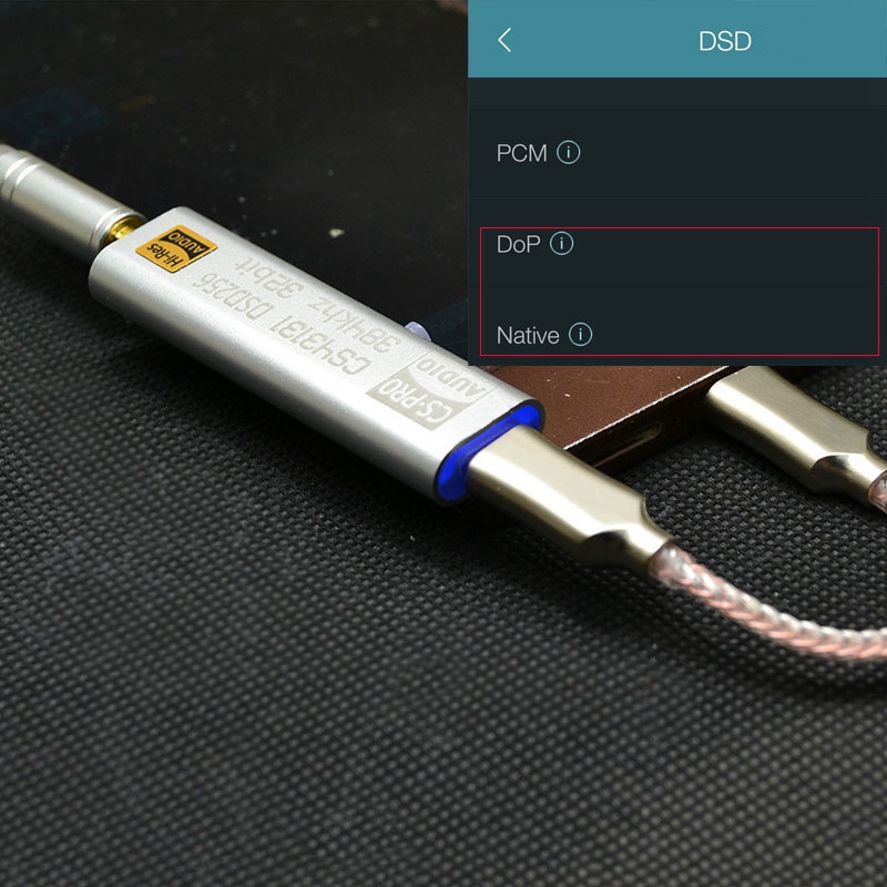 Bộ khuếch đại âm thanh TYPE C sang 3.5MM DSD256 chuyên dụng cho Android Ios Win10 PC