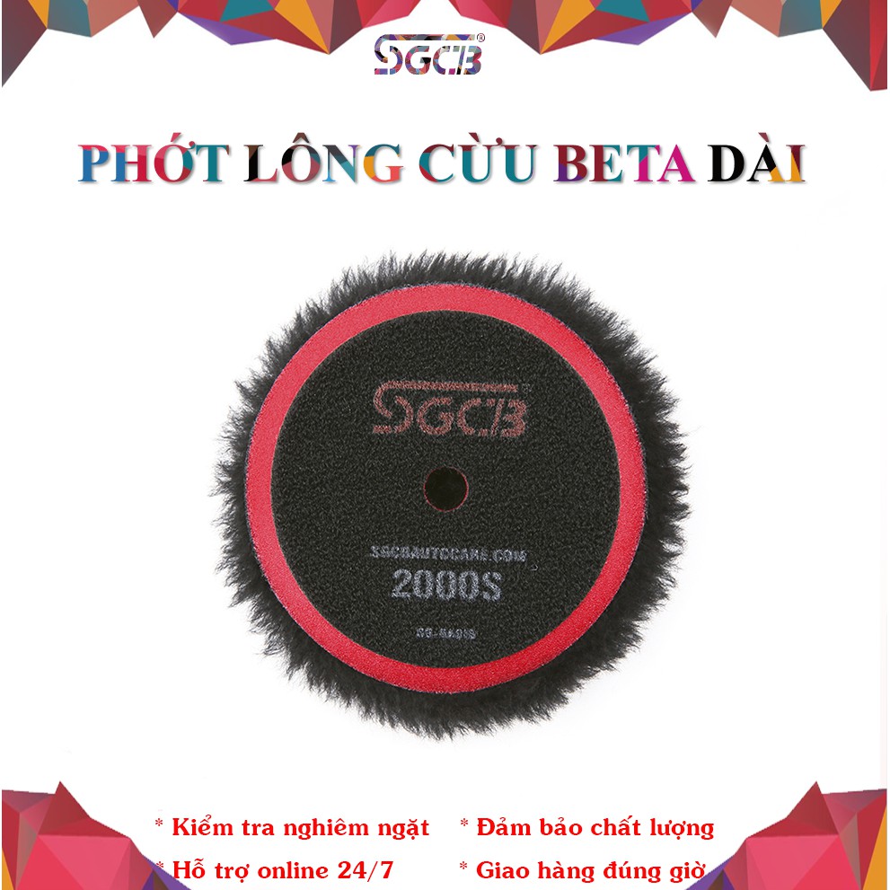 Phớt Lông Cừu Bate Lông Dài Đánh Bóng Xóa Xước Sơn Xe Ô Tô Mô Tô SGCB 2000S SGGA008 SGGA037