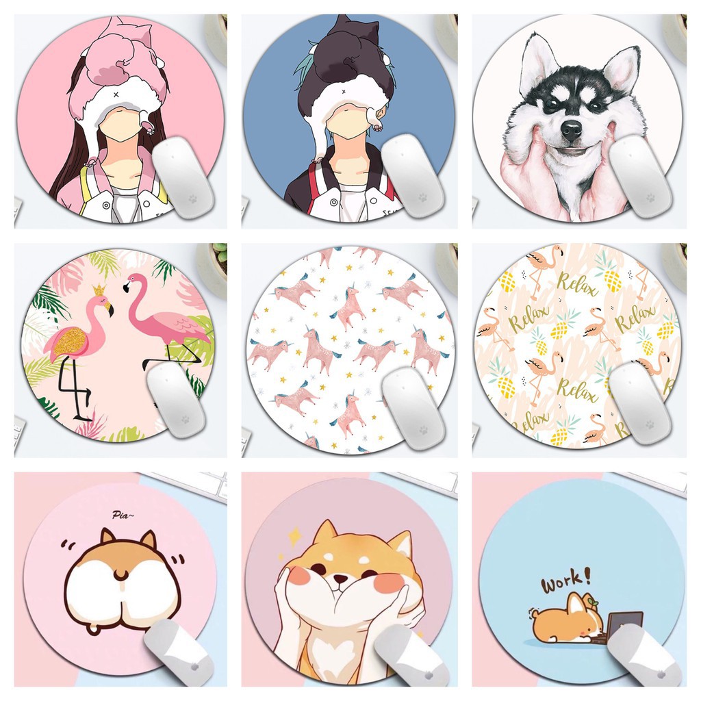 Miếng lót chuột, Bàn di chuột hình tròn 20 x 20cm giá siêu rẻ siêu cute