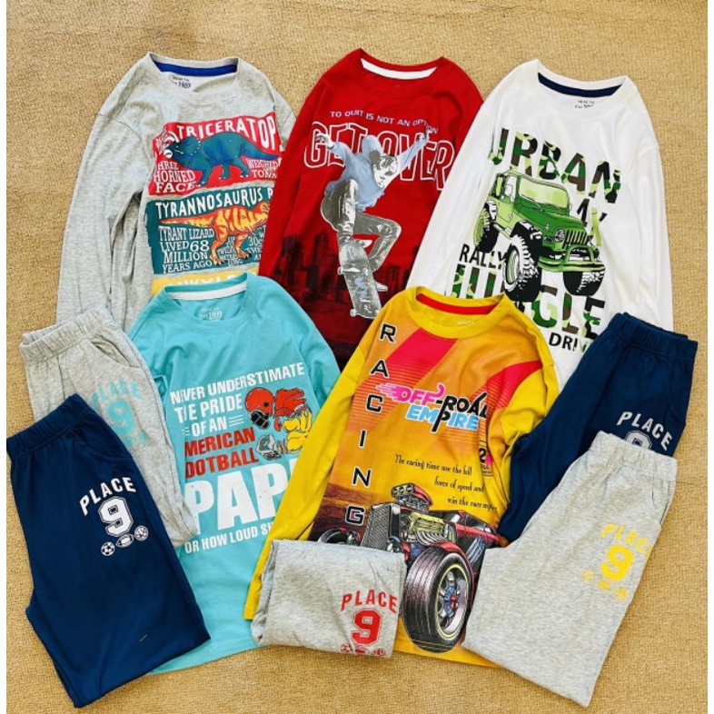 Bộ cotton bé trai đại 4-14 tuổi PL