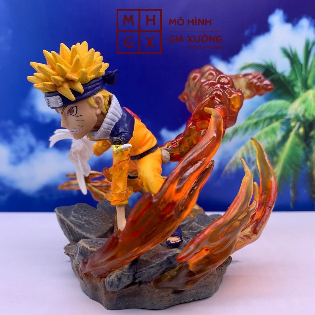 Mô hình Naruto nhất vỹ đang sử dụng rasengan siêu đẹp hàng cực nét cao 9 cm hokage làng lá  jinchuriki cửu vĩ  figue mô