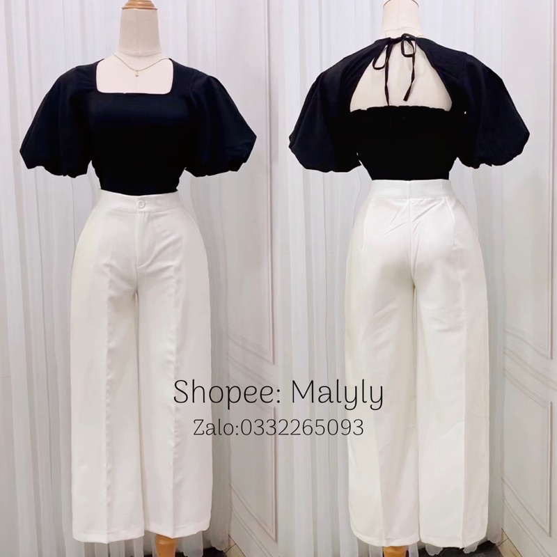 [ MÃ 330 ] ÁO TIỂU THƯ TAY PHỒNG THẮT NƠ SAU ( ẢNH SHOP CHỤP )