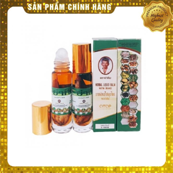 Dầu Lăn Thảo Dược 22 Vị Herbal Liquid Balm Yatim Brand Otop Thái Lan chính hãng