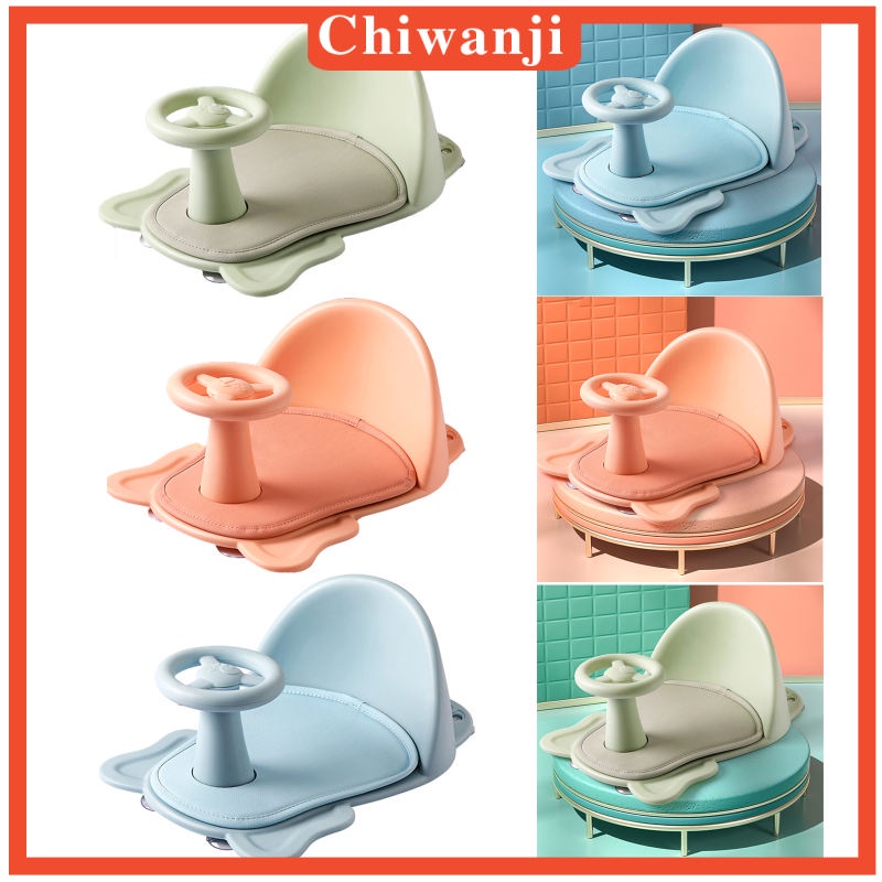 Đệm Ngồi Bồn Tắm Có Cốc Hút Chống Trượt Cho Bé Sơ Sinh 6-12 Tháng Tuổi