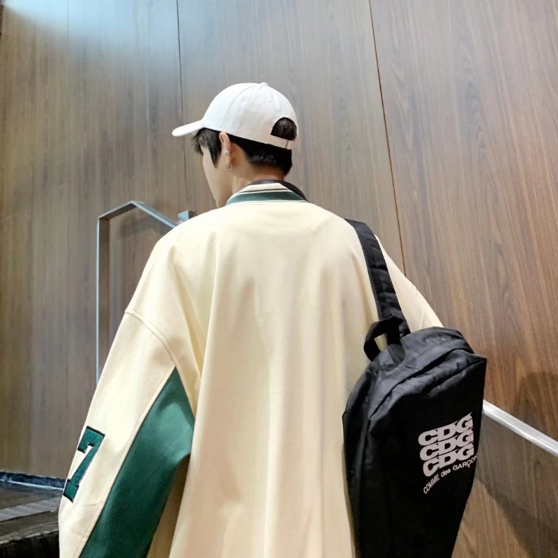 Áo khoác bóng chày dáng rộng thêu họa tiết phong cách Retro Mỹ cá tính dành cho cặp đôi