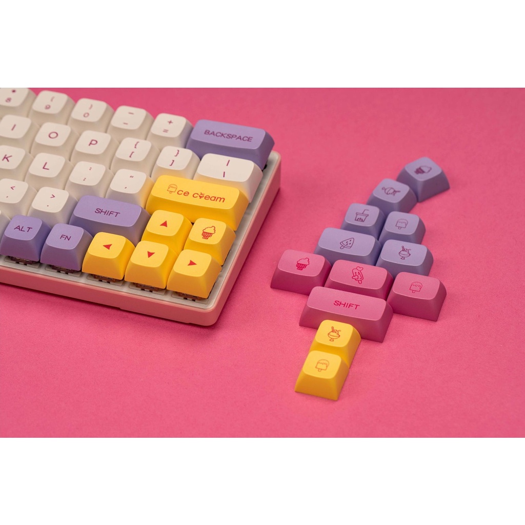 Bộ Keycap PBT nút bàn phím cơ profile XDA nhiều màu Koi Fish, Ice Cream, Macaroon ... phù hợp nhiều loại bàn phím