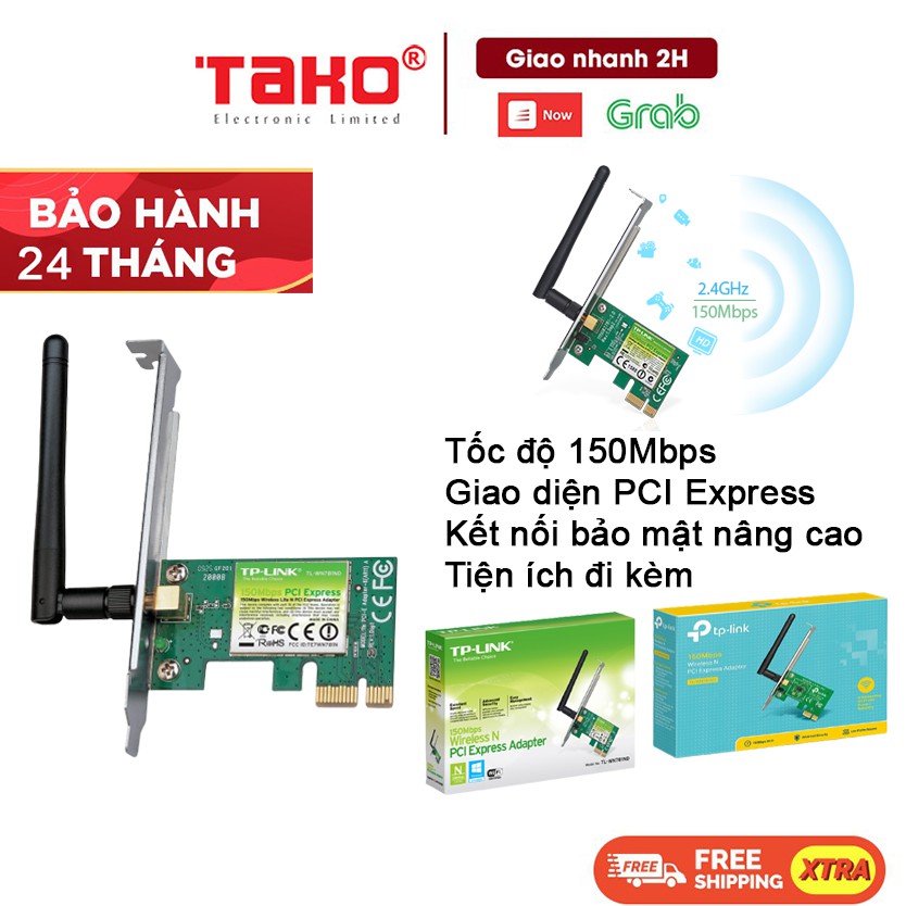 Card Mạng Không Dây TL-WN781ND 150Mbps Chính Hãng