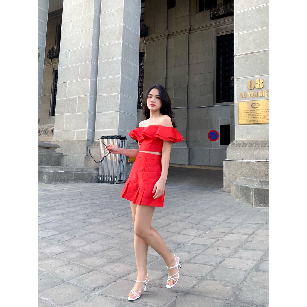 Quần shorts HEYBEE lưng cao, ống loe (2 màu) - MON CHERI SHORTS HQ637