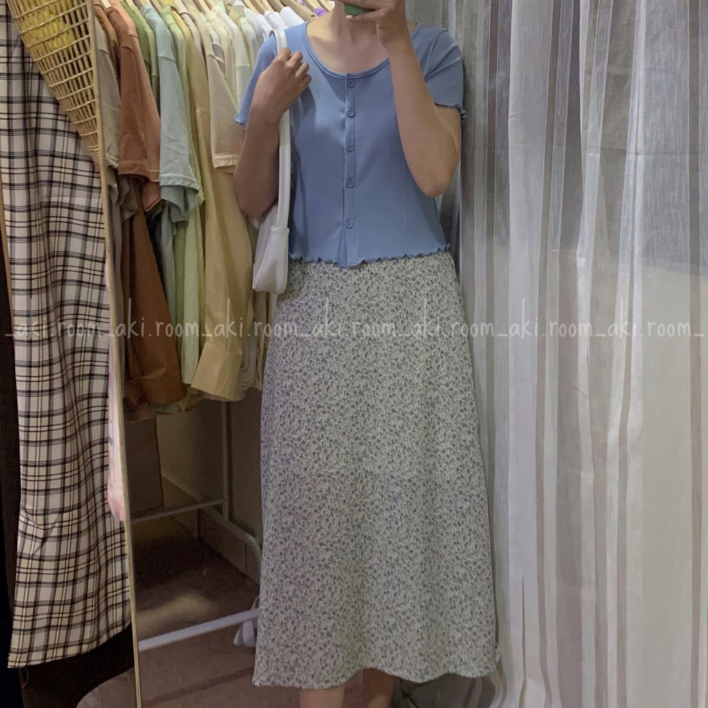 Chân váy hoa dài dáng A lưng chun 6068 | BigBuy360 - bigbuy360.vn