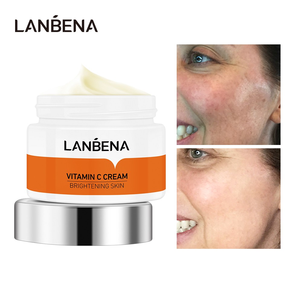 Kem Dưỡng Da Mặt Lanbena 50g Chứa Vitamin C Peptide Vàng 24K Axit Hyaluronic Dưỡng Ẩm Giảm Nếp Nhăn