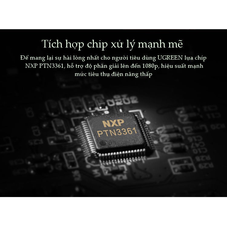 Cáp chuyển đổi Mini DisplayPort sang HDMI female UGREEN MD112 | Hỗ trợ 12bit trên mỗi kênh | Bảo Hành 18 Tháng 1 Đổi 1.