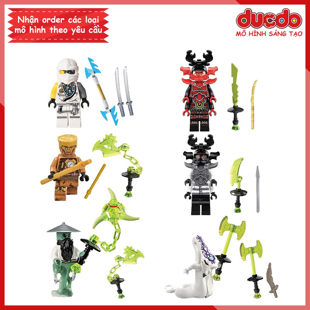 Combo 6 nhân vật Ninjago DECOOL 10047-10052 | Đồ chơi Lắp ghép Xếp hình Minifigures Mini Ninja Mô hình