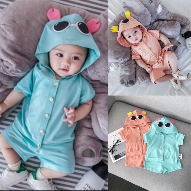 Bộ short cotton BabyCity hoạ tiết ếch nhỏ bé trai