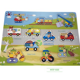 Bảng Gỗ Ghép Hình Có Núm