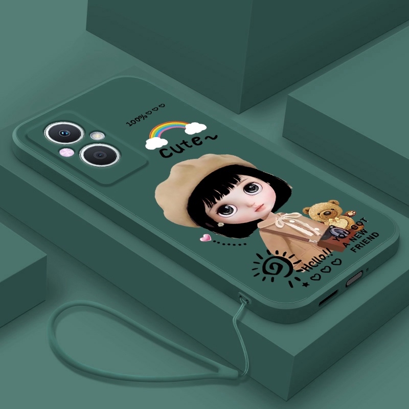 Ốp Điện Thoại tpu Dẻo Họa Tiết Cô Gái Đội Nón Beret Cho oppo RENO 7 RENO 7pro RENO 7Z RENO 7se RENO 8 RENO 8pro