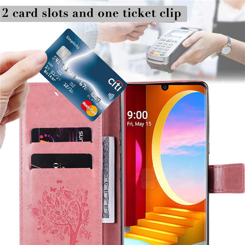 Bao da điện thoại PU kiểu ví nắp lật bảo vệ cho LG V30 K8 K10 2018 K11 G7 ThinQ