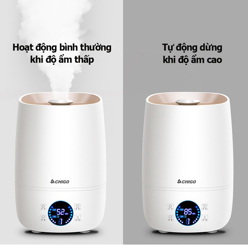 Máy Phun Sương Tạo Ẩm Điều Hoà Không Khí CHIGO - Tự Động điều chỉnh độ ẩm của phòng dung tích 4 lít