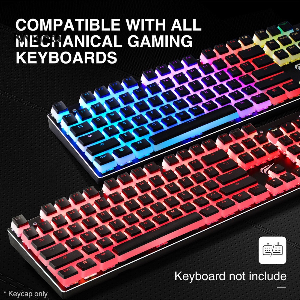 Set 108 Nút Bàn Phím Thay Thế Pbt Rgb Có Đèn Nền Cho Bàn Phím Cơ