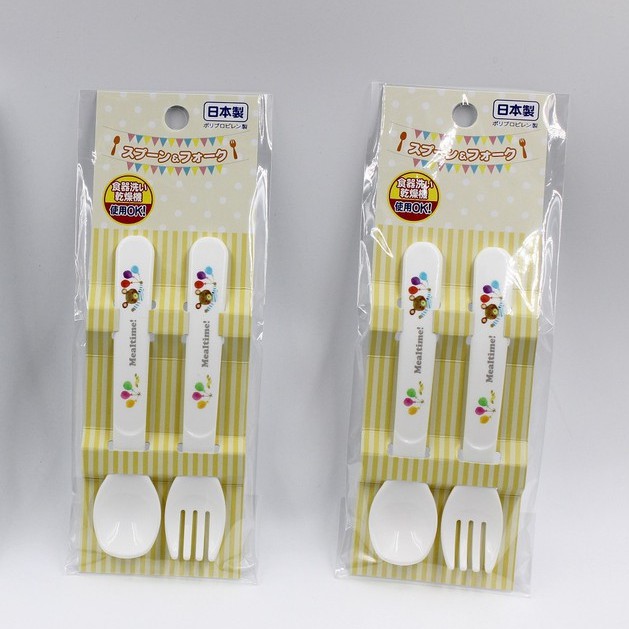 Thìa nhựa cho bé  𝑭𝒓𝒆𝒆𝒔𝒉𝒊𝒑  Set 2 thìa dĩa nhựa cho bé OSK nội địa Nhật Bản