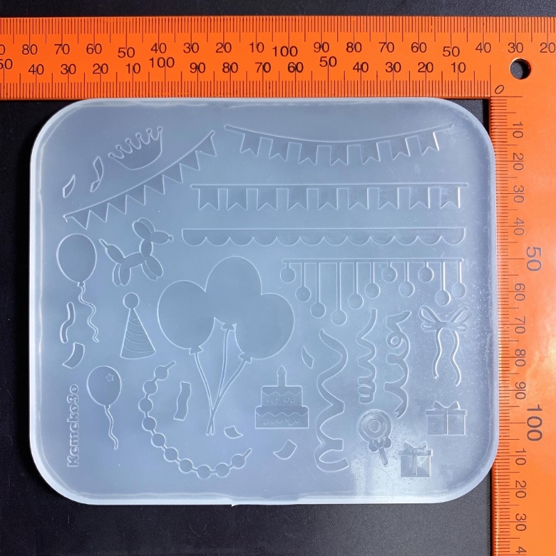 Sa Khuôn Silicon Làm Móc Khóa Hình Dải Màu Và Bong Bóng DIY