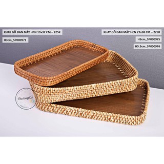 Khay mây tre hình chữ nhật