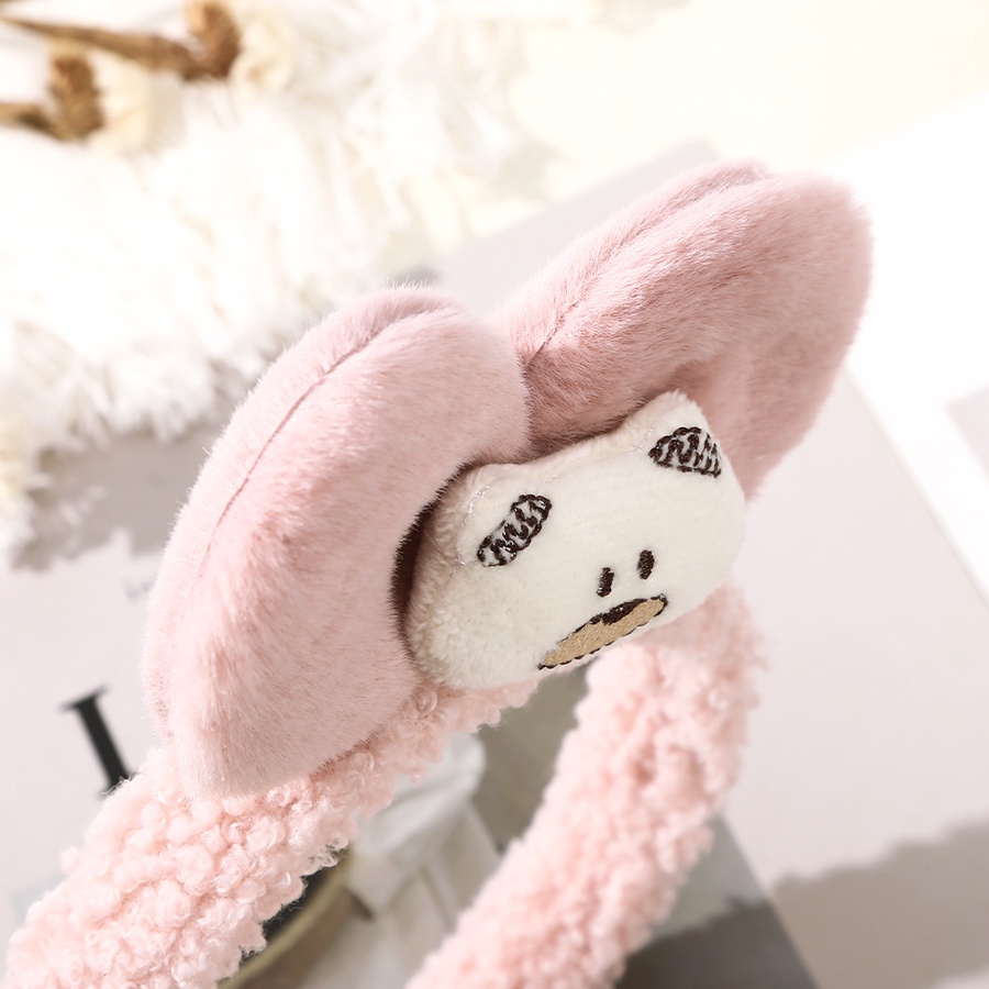 Băng đô cài tóc hình chú gấu nhồi bông mềm mại phong cách Hàn Quốc xinh xắn