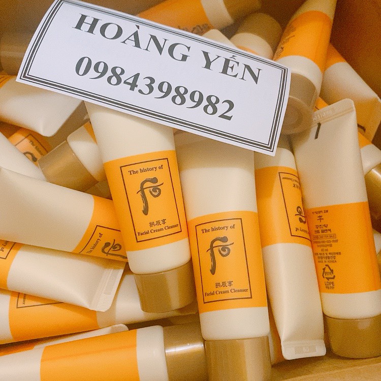 Kem tẩy trang Whoo Vàng Cream Cleanser 40ml - DATE 2025 TÁCH SET