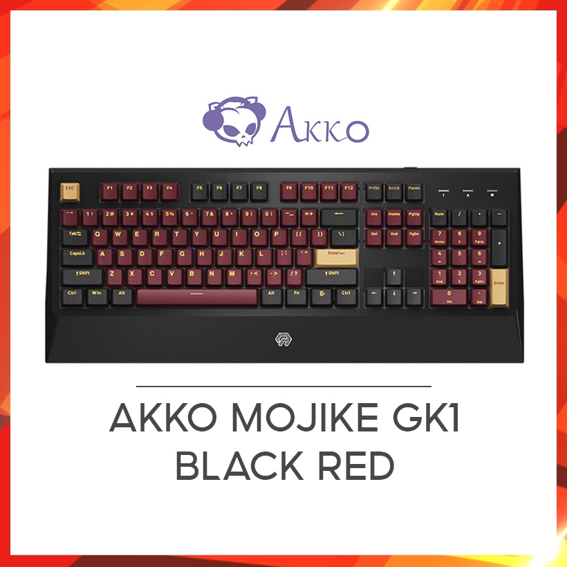 [Mã ELHAMS5 giảm 6% đơn 300K] Bàn phím cơ AKKO MOJIKE GK1 Black Red (AKKO sw v2 / LED trắng) - Bảo hành 12 tháng