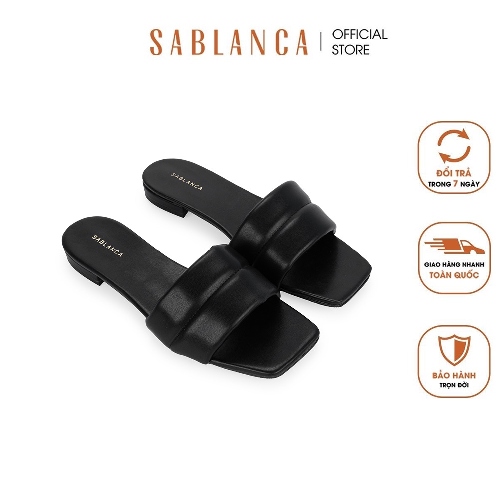 Dép xẹp nữ chần bông quai ngang Sablanca DX0068