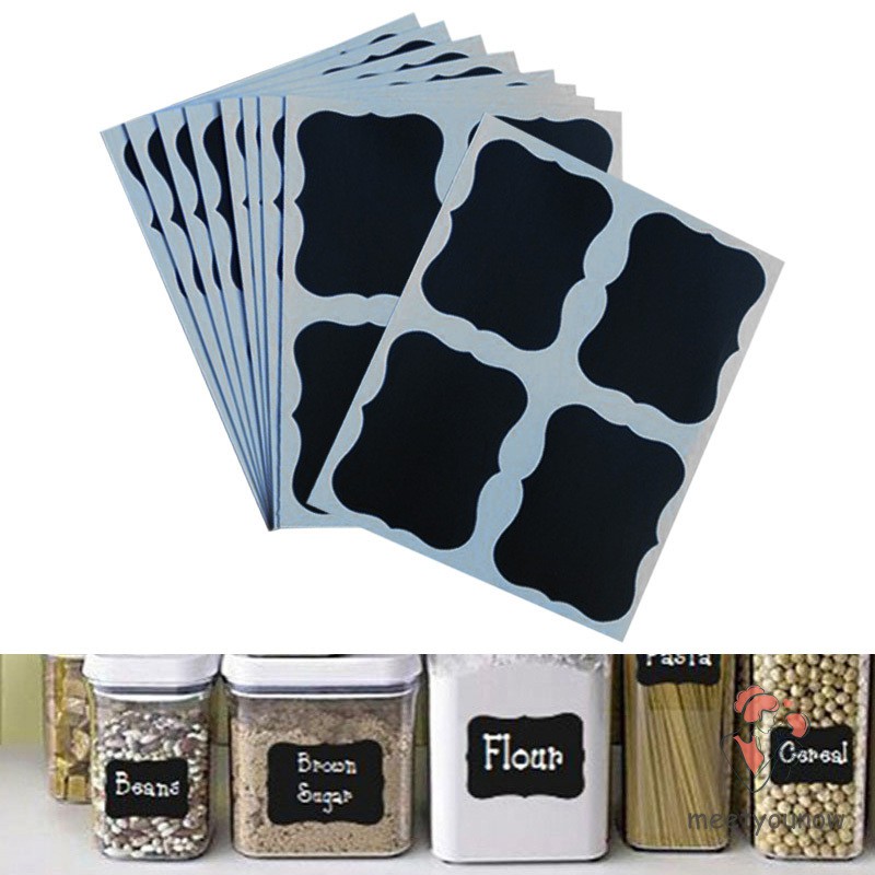 Set 36 Nhãn Dán Dạng Bảng Đen Viết Phấn Tiện Dụng