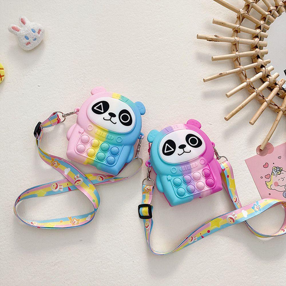 Túi Đeo Chéo Đựng Tiền Xu Bằng Silicon Hình Gấu Trúc Dễ Thương MIHAN1