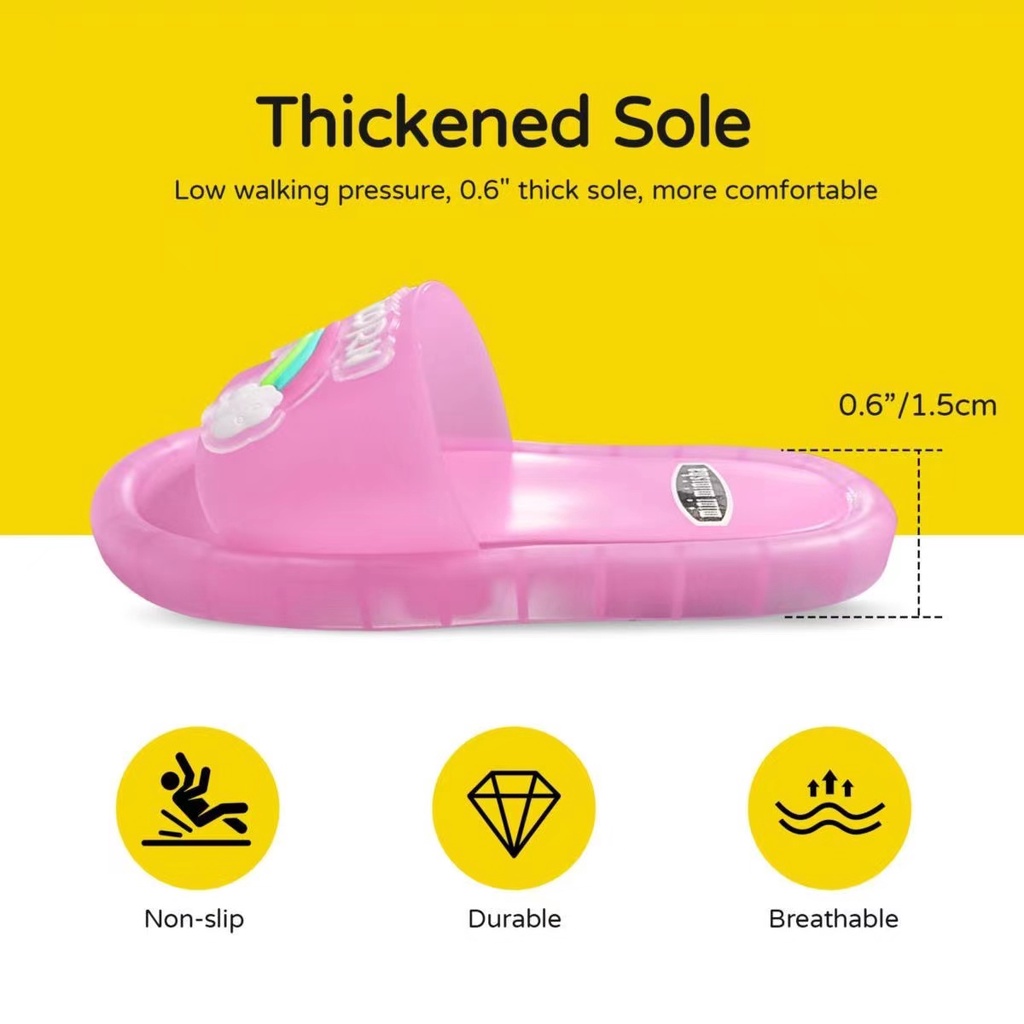 SUGE Dép Sandal Có Đèn Led Hình Kỳ Lân Nàng Tiên Cá Dễ Thương Dành Cho Bé Trai Bé Gái Trong Phòng Tắm