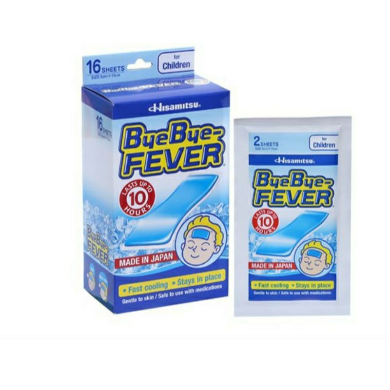 Miếng Dán Hạ Sốt BYE BYE FEVER SUPER 1 túi 2 miếng