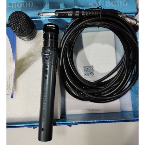 Micro Có Dây Shupu SM-8000 Hát Nhẹ Tiếng Trong, Thân Mic Bằng Kim Loại Không Rỉ Sét, Khả Năng Giảm Hú Tốt.