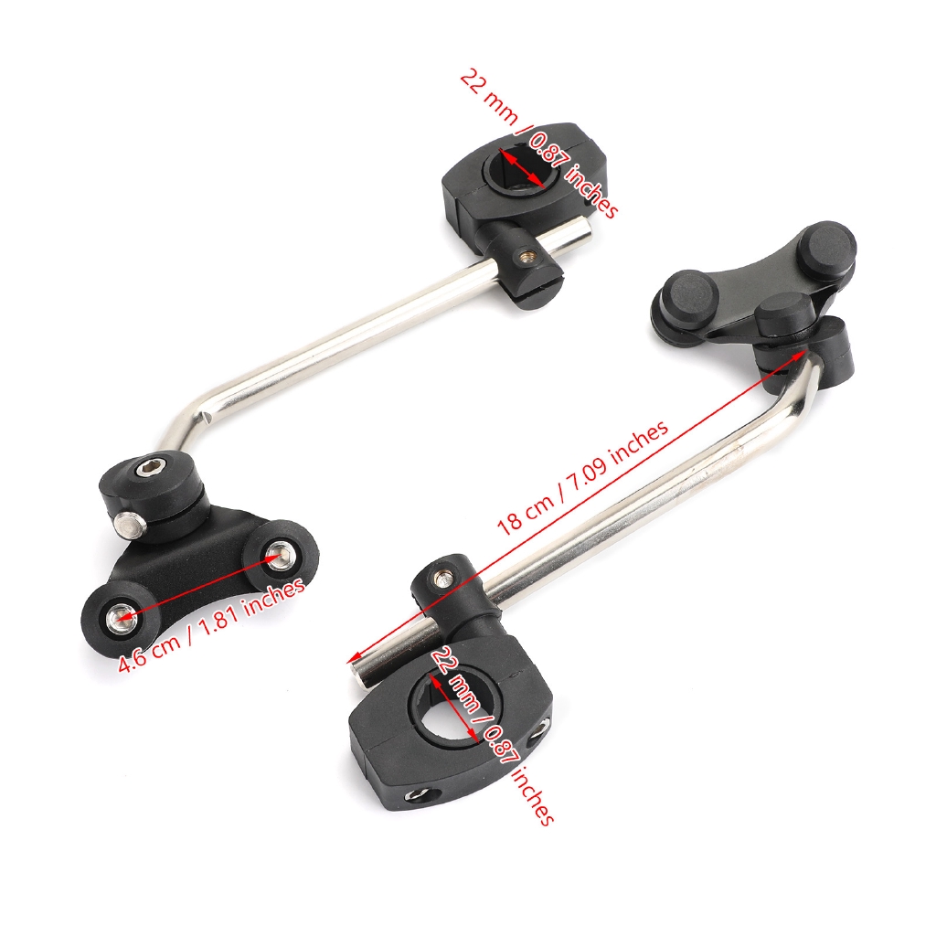 Kính Chắn Gió Bằng ABS Trong Suốt 7/8" 22mm Đa Năng Cho Xe Máy