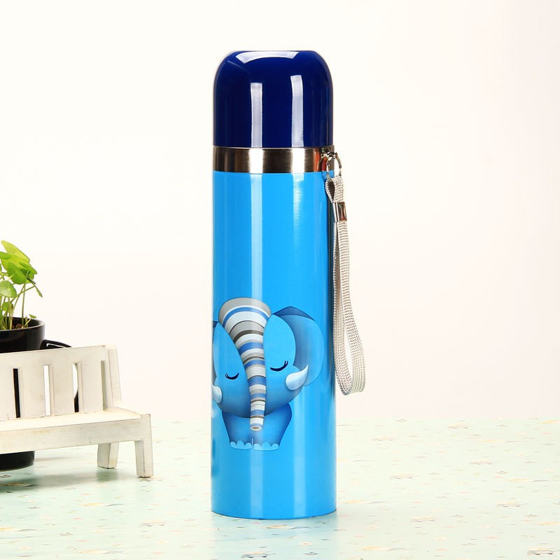 BÌNH GIỮ NHIỆT INOX NẮP TRÒN HÌNH THÚ 2019 500ML