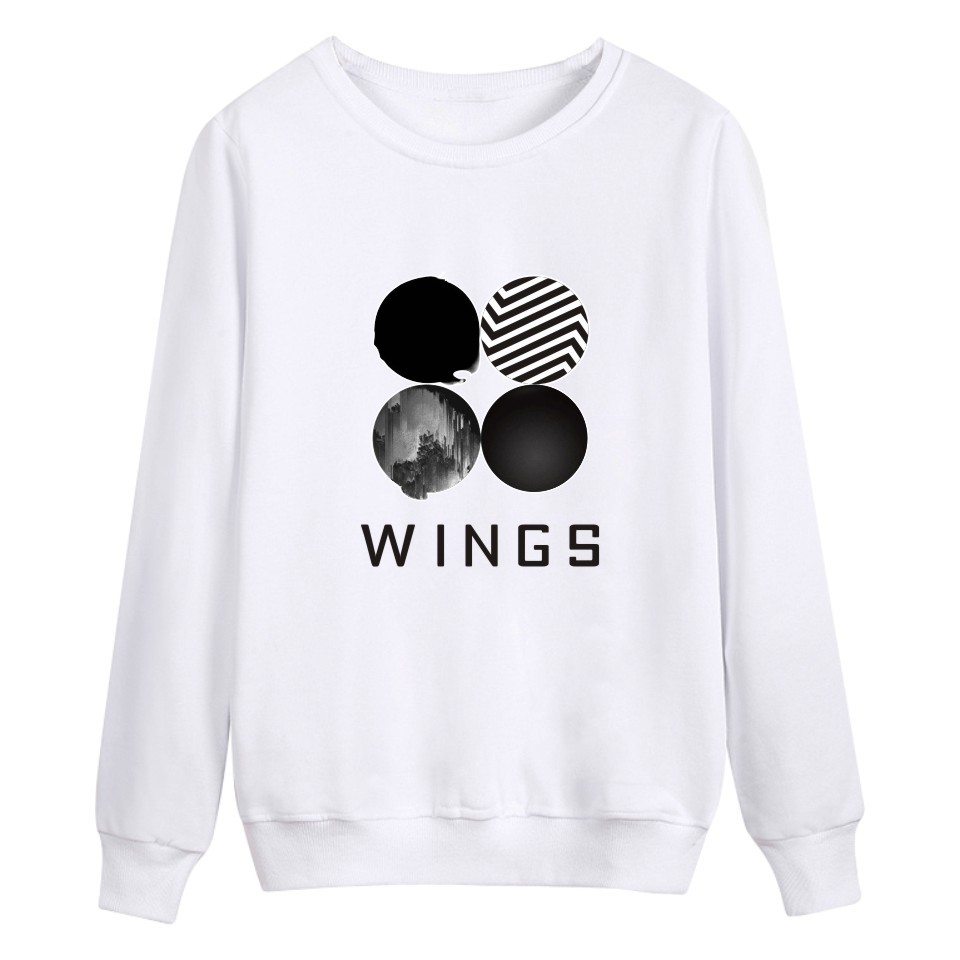 Áo Hoodie Dài Tay In Tên Thành Viên Nhóm Nhạc Exo Blackpink Bts Wanna One Áo Nỉ Cổ Tròn Dài Tay In Chữ Bts