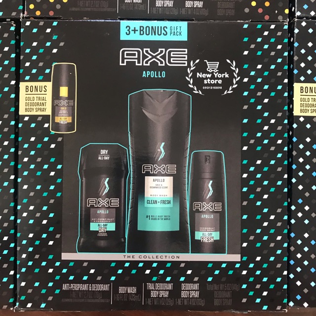 Set AXE Apollo nhập khẩu dành cho phái mạnh 4 món