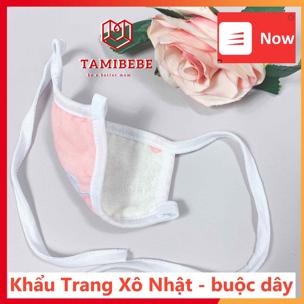 Khẩu trang trẻ em khẩu trang vải xô nhật cho bé( 6 lớp sợi tre)