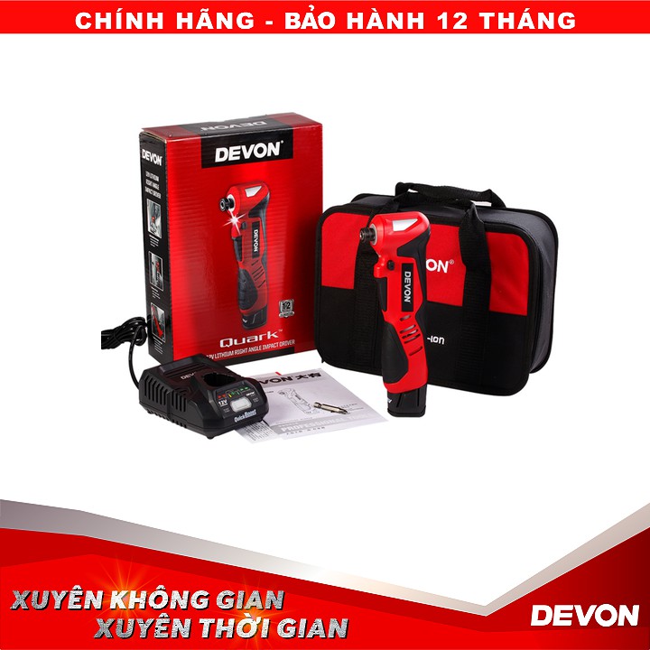 Máy vặn vít động lực góc Quark Devon 5712-Li-12 12V ( Túi xách)