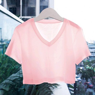 Áo croptop cổ tim