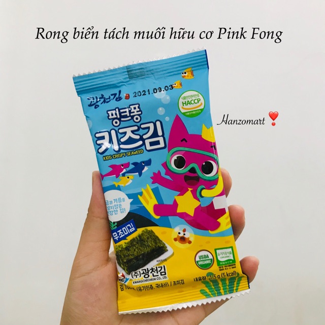 Rong biển tách muối hữu cơ PINK FONG (1 gói)