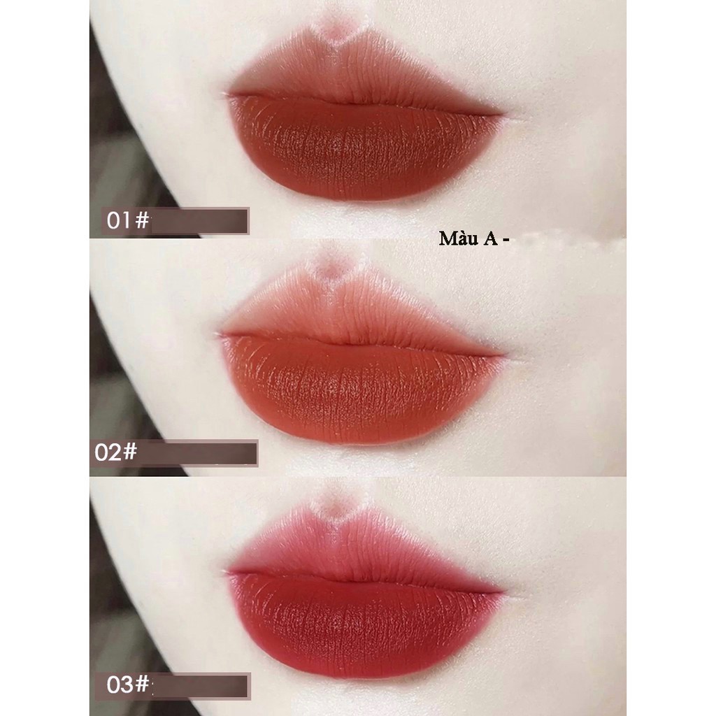 Set 3 Cây Son Kem Lì Herorange Fluffy Lip Glaze